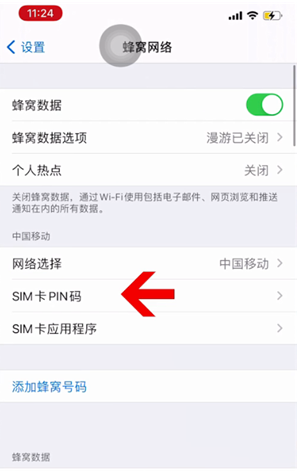 长武苹果14维修网分享如何给iPhone14的SIM卡设置密码 