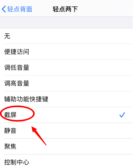 长武苹果手机维修分享iPhone12如何启用双击截屏 